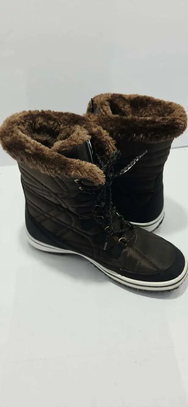 ZeroXposur Women's Winter Boots Faux Fur Lined Brown US 8 K94234601